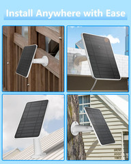 Solar Panel for Security Camera, 5V 4W Solar Panels Charger Compatible with Eufy