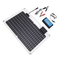 Solar Panel Battery Charger 100W Monocrystalline Silicon 12V 24V Dual USB 100