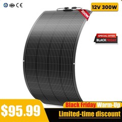 300W 12V Flexible Solar Panel Mono Portable Power Camping Home RV Battery Charge