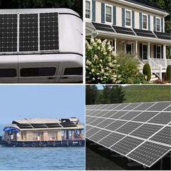 300W Monocrystalline Solar Panel 23% High Efficiency Off-Grid Power Home Camping