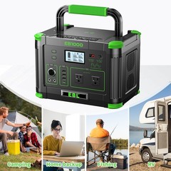 1000W Li-ion Battery Portable Power Station 999Wh for Outdoor Camping Supply