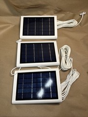 3X Ring Solar Panel for Ring Spotlight Cam Battery/Stick Up Cam Battery – White
