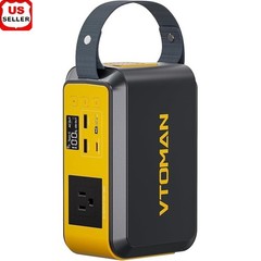 65W Portable Power Station 100W AC Outlet USB-C PD LiFePO4 Battery LED Light