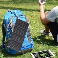 4-Fold Foldable 10W Solar Panel Portable Mobile Solar Panels Charger Dual USB 5V