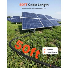 Uimoso 50FT Solar Panel Extension Cable 10AWG Wire with Retardant Connectors
