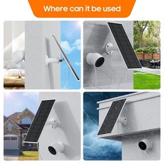 2-Pack Solar Panel Charger for Nest Camera Indoor/Outdoor, IP65 Waterproof, 13.1