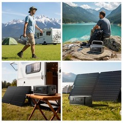 ALLPOWERS 300W 256Wh Portable Power Station Solar Generator + 100W Solar Panel