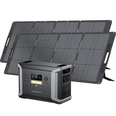 Dabbsson 2400W 2150Wh Power Station LiFePO4 with 2x 210W Folding Solar Panel