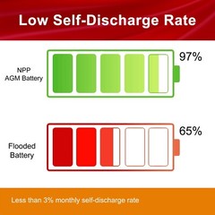 NPP FT12-105Ah 12V 105Ah Front Access Deep Cycle Battery Replaces TPL121000T