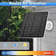 Solar Panel for Ring Camera(2Nd Generation), 2 Pack 5W Solar Panel with 10FT/3M