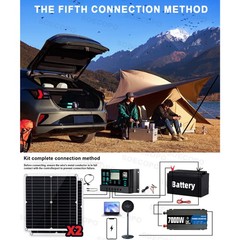 Complete 7000W Off-Grid Solar Kit 7000W Inverter 2pc 300W Solar Panels 110V/220V