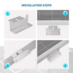 4Pcs Solar Panel Mounting Z Brackets Aluminum – RV Boat Wall Off Gird Roof Inst