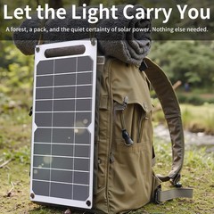 10W/15W 5V Solar Panel USB Waterproof Outdoor Camping Charger Phone Power Bank