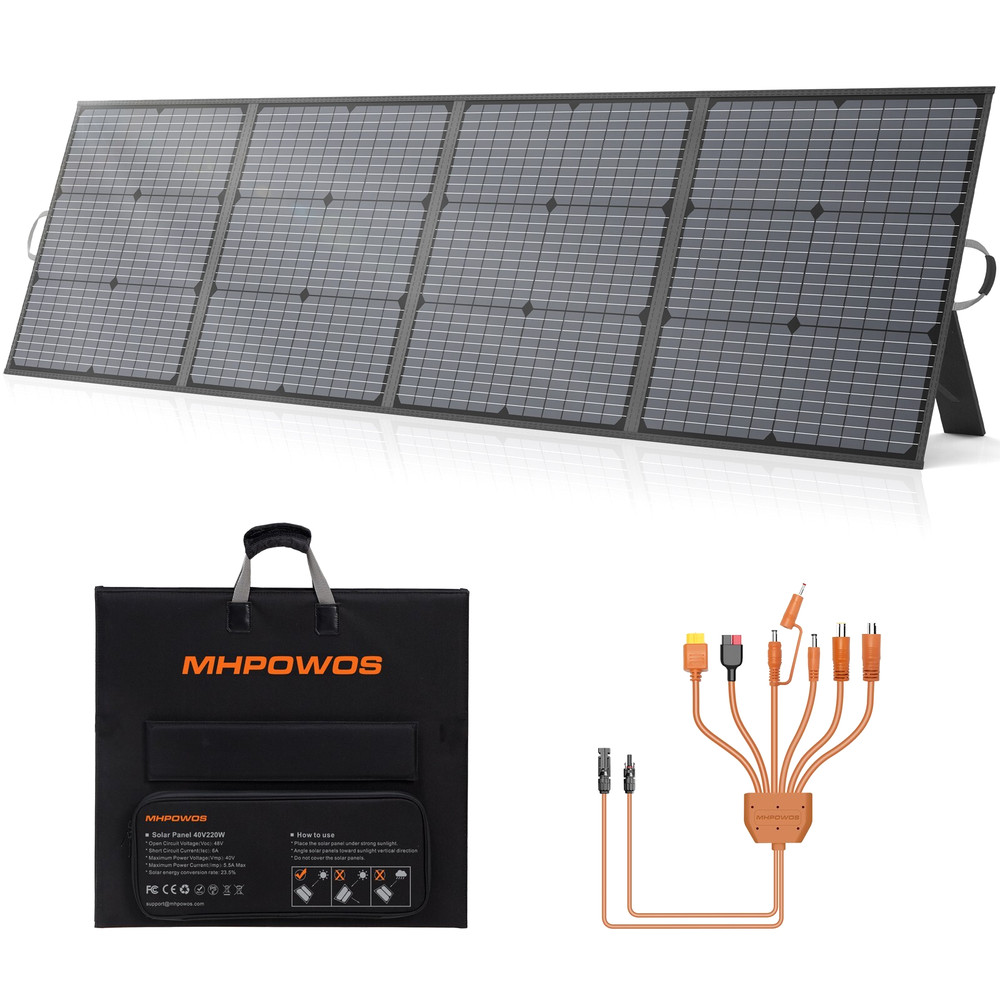 Solar Panel 220W for BLUETTI Portable Power Station AC180 1800W Solar Generator