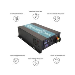 2000W Power Inverter Pure Sine Wave Inverter 24V 110V 120V Car Truck Boat Solar