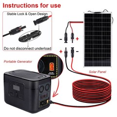 12 AWG XT60 Female Male Connector Adapter to Solar Extension Cable Battery Cable