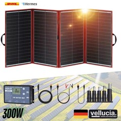 DOKIO 300W Foldable Solar Panel Solar Charger Outdoor Camping Power Bank