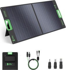 EBL 100W Portable Solar Panel Kit for Power Station, IP68 Waterproof