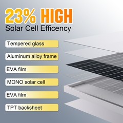100 Watt 12 Volt Solar Panel Monocrystalline For Battery Charger Home Boat RV