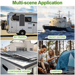 Semi-Flexible Mono Solar Panel 1500W for RV Roof Boat Cabin Van Uneven Surfaces