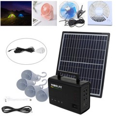 Portable Power Station with Solar Panel, Outdoor Generator Power Supply for Home
