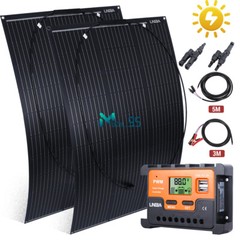 100W Solar Panel Kit 12V Trickle Charger Battery Charger Maintainer Boat RV Car