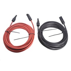1 Pair 20ft 12AWG Black+Red Solar Panel Extension Cable Wire Connector