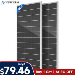 400Watt Mono 18BB Solar Panel Battery Charging Home Off-Grid Boat Power Carava