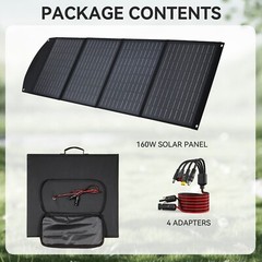 160W 220W 400W Foldable Portable Solar Panel Kit for Power Station Home RV Camp