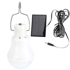 1W 6V Mini Solar Panel W/ 15W Rechargeable LED Bulb Camping Garden Lantern Light