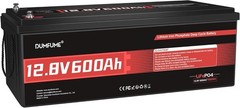 12V 600Ah LiFePO4 Lithium Battery Deep Cycle 7680Wh 200A BMS for RV Boat Marine