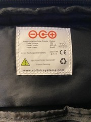 Vintage Voltaic Systems Solar Charger Backpack w/ Cables: