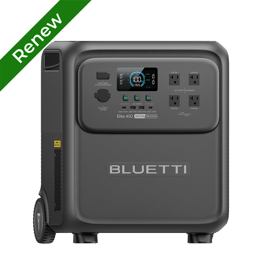 BLUETTI Elite 400 3840Wh 2600W Portable Power Station LiFePO4 for Home Backup