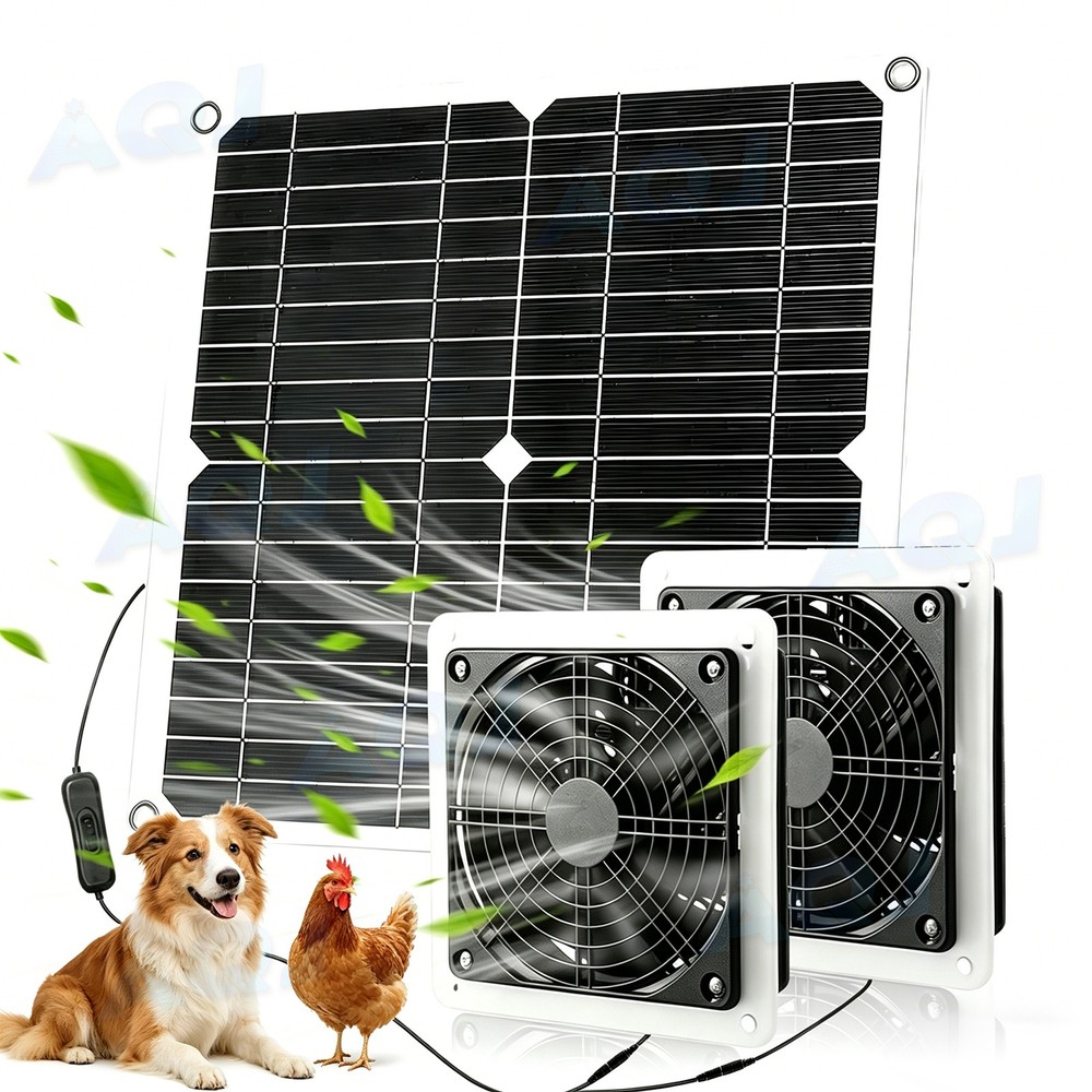 fo Shed Grenhouse, Dog House,Sola Powered Fan for ntake Or Exhraust Vent Cooling