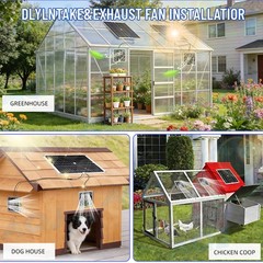 Solar Powered Ventilation Fan Kit 30W 18V Solar Exhaust Fan W/ Panel Greenhouse
