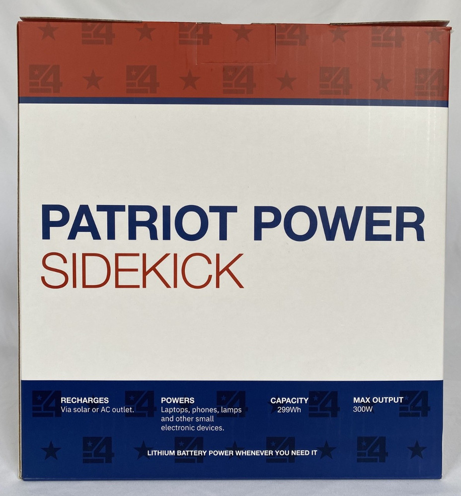 4Patriots Patriot Power Sidekick Portable Power Station 299Wh 300W NEW SEALED