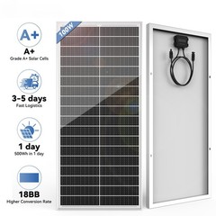 100W Watt Mono N-Type Solar Panel 18BB 25% Boat High Conversion RV Home Car