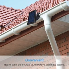 Weatherproof Adjustable Gutter Mount for Ring Solar Panels – Black Aluminum