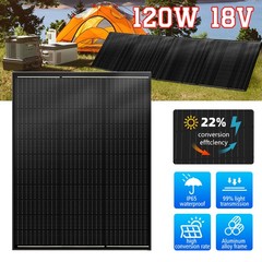 120 Watt 18V Solar Panel 22% High Efficiency Monocrystalline PV Modules for RV