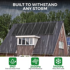 3Pack 100 Watt (300W) Bifacial Solar Panel 18BB Mono 12V/24V for Sunshed RV/home