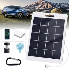 10W 20W USB Solar Panel Portable Power Bank Outdoor Camping Hiking Phone Charger