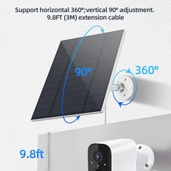 5W Solar Panel, Solar Panel with Micro USB & USB-C Port for DC 5V Outdoor