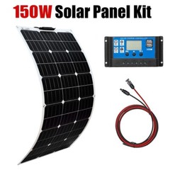 150W Portable Mono Solar Panel Kit With USB For Phone/Power staion/RV/Camping US