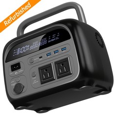 500W Rate Power Station 600W Peak 345Wh LiFePO4 Battery 95W Panel for Camping RV