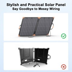 Bifacial Solar Panel 100 200 watt IP68 for BLUETTI Portable Power Station AC180