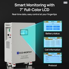 ECO-WORTHY 16kWh 48V 314AH LiFePO4 Battery+5kw/10kw/20kw Solar Hybrid Inverter