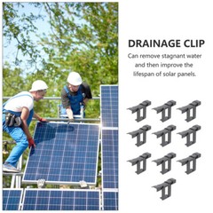 1-60pcs Solar Panel Water Drainage Mud Clip Photovoltaic Cleaning Module Kit