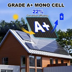 100W 170W 200W 300W Watt Monocrystalline Solar Panel 12V RV Boat Home Off Grid
