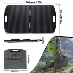 200W 100W Foldable Solar Panel with Adjustable Kickstand For Camping RV Off-Grid