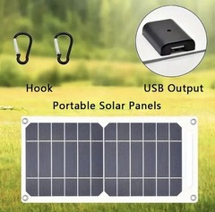 USB Solar Panel Power Bank for Outdoor Camping Hiking Phone Charger 5V Portable